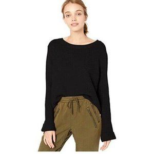 ROXY Sorrento Shades Black Bell Sleeve Sweater
